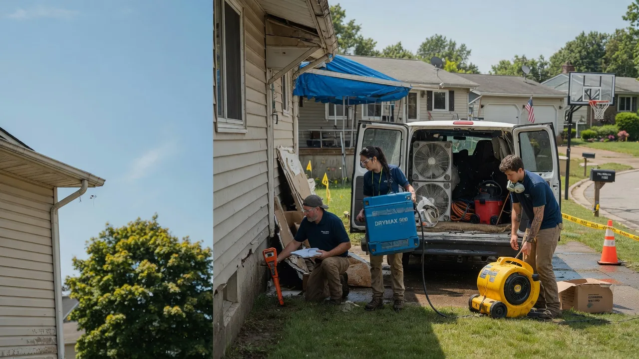 Ceiling Leak Cleanup in New Lebanon, OH near me
